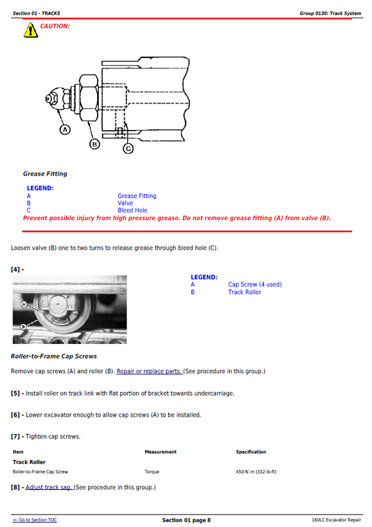 Cover of the John Deere 160LC Excavator Technical Service Repair Manual TM1662 in PDF format showing detailed service and diagnostic procedures.