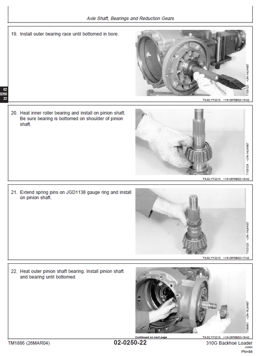 John Deere 310G Backhoe Loader Technical Service Repair Manual TM1886 PDF – Detailed diagnostic, maintenance, and repair guide.