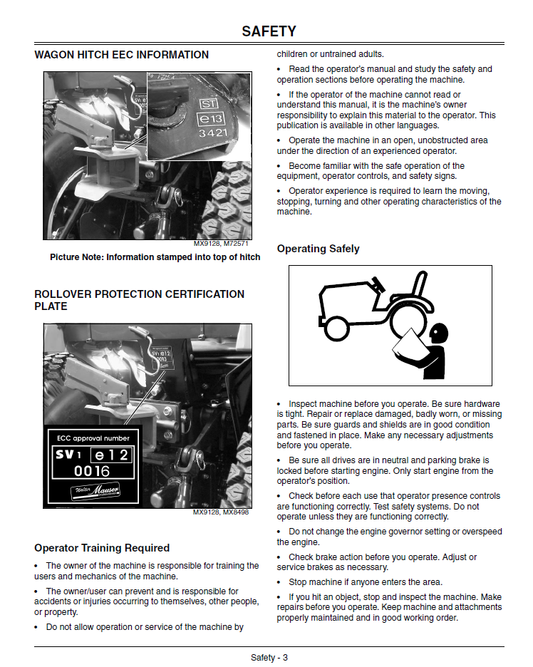 Diagram John Deere 4110, 4115 Compact Utility Tractor Operator's Manual OMLVU13344 PDF – Complete guide for operation, safety, and maintenance (SN. 110001).