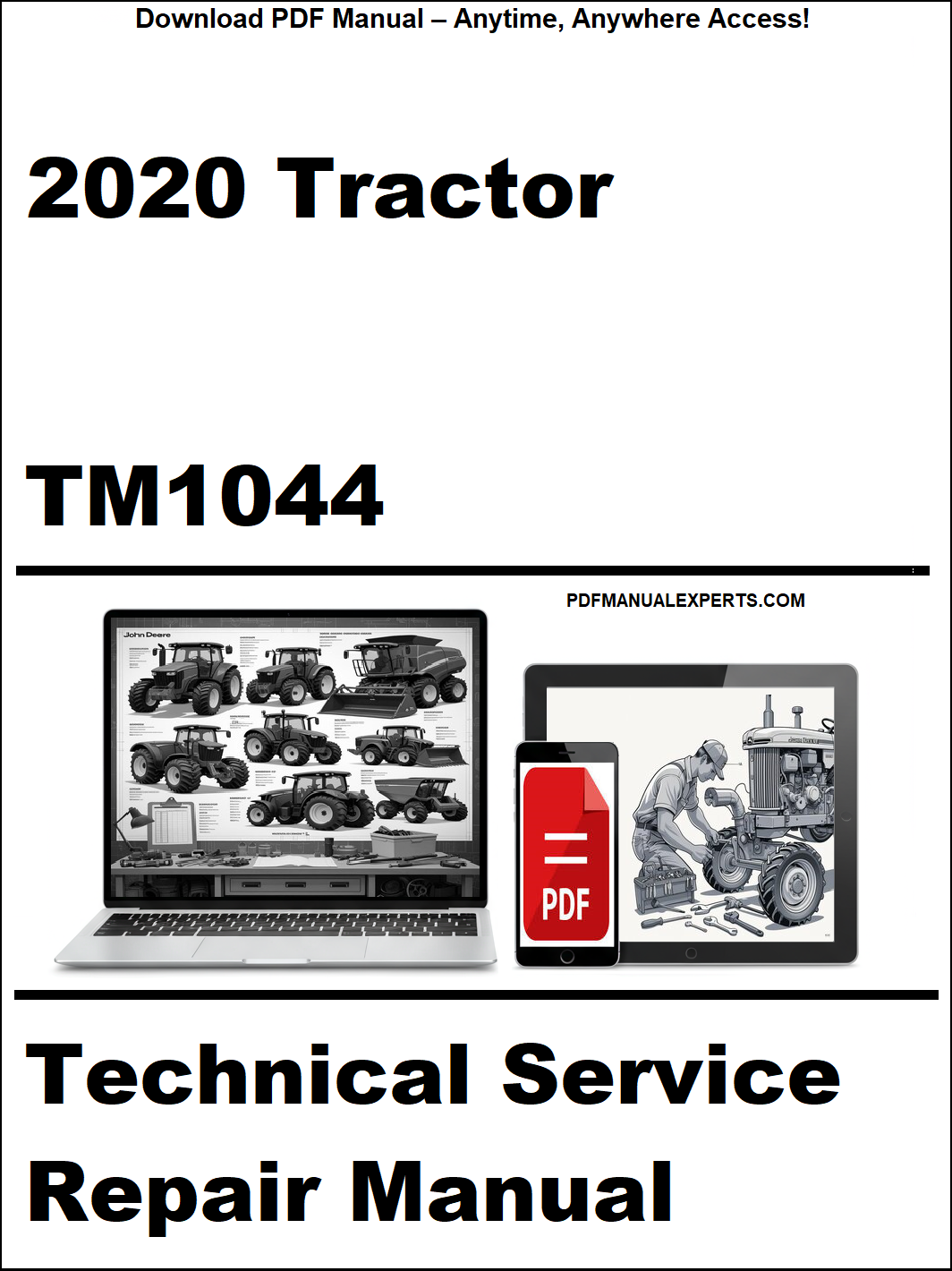 2020 Tractor TM1044 Technical Service Repair Manual on a white background