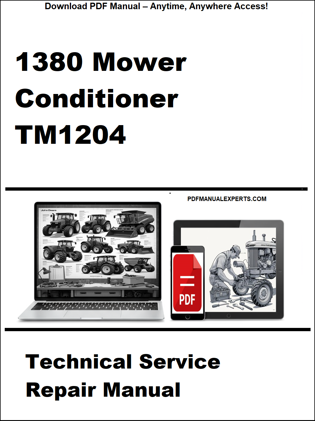 John Deere 1380 Mower Conditioner Technical Service Repair Manual