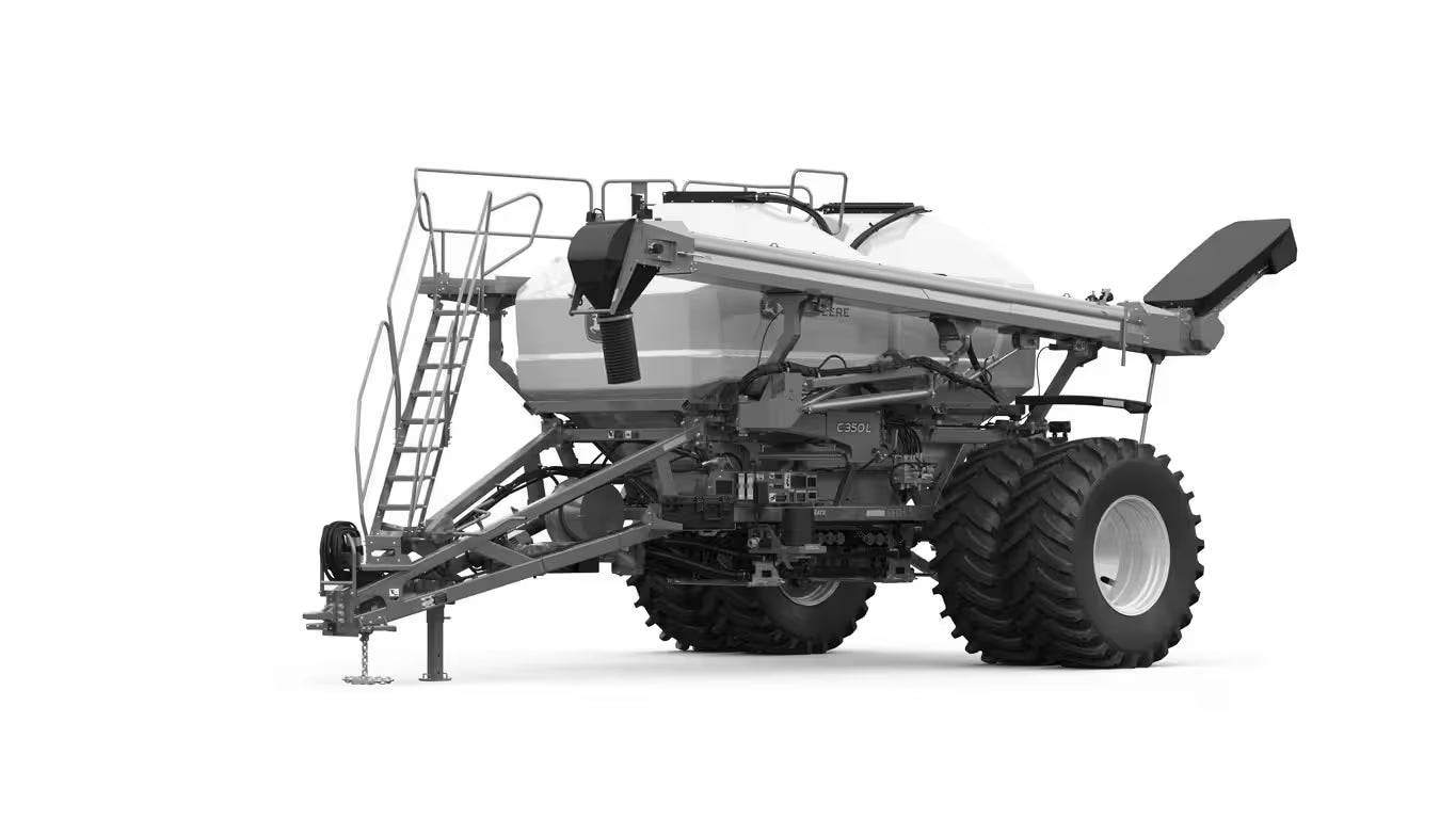 John Deere Commodity Air Cart in white background