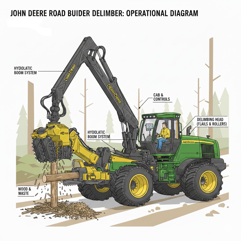 John Deere Road Builder Delimber forestry equipment