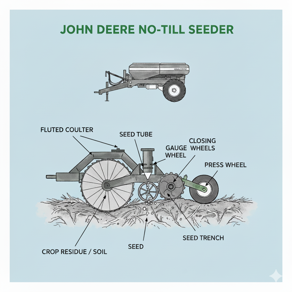 Agricultural John Deere Seeder machinery