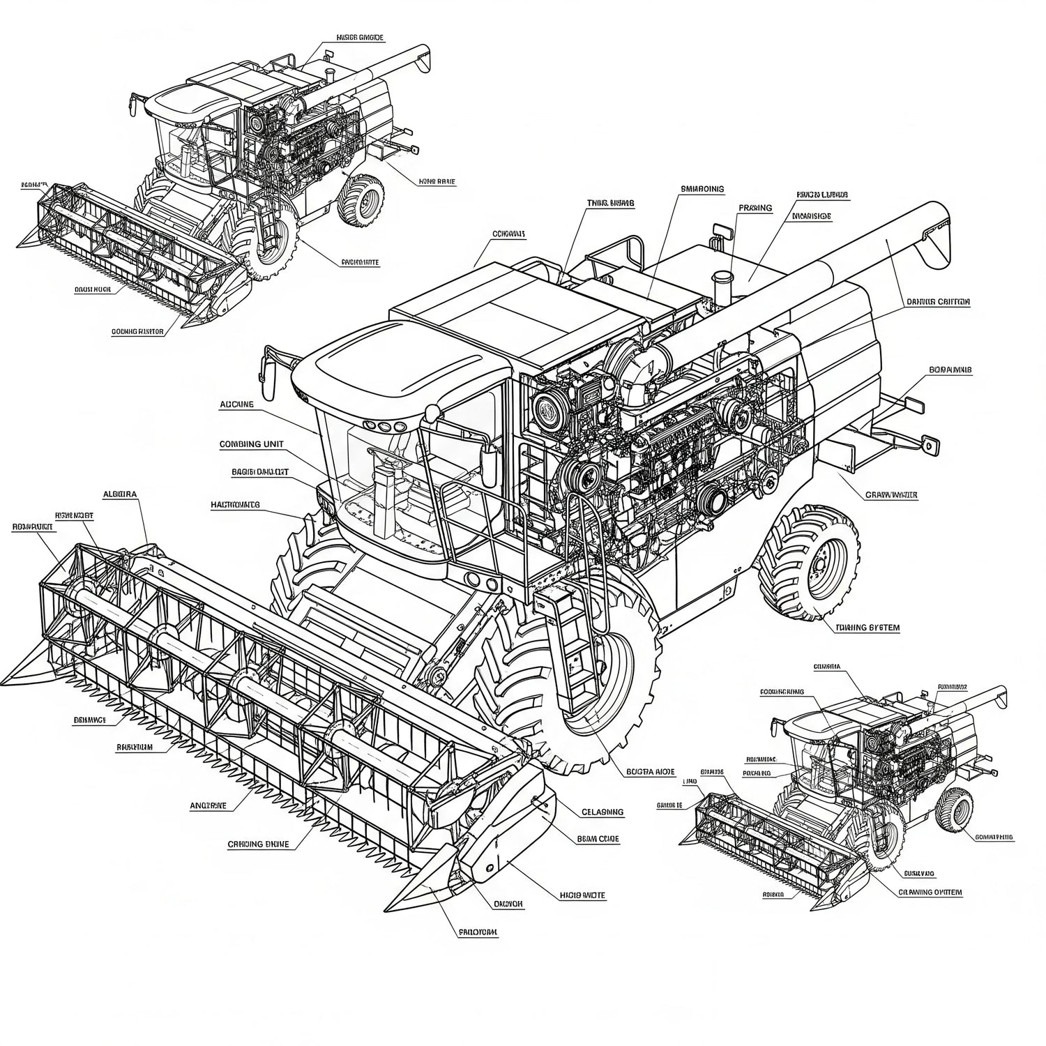 John Deere Combine Harvester Cover