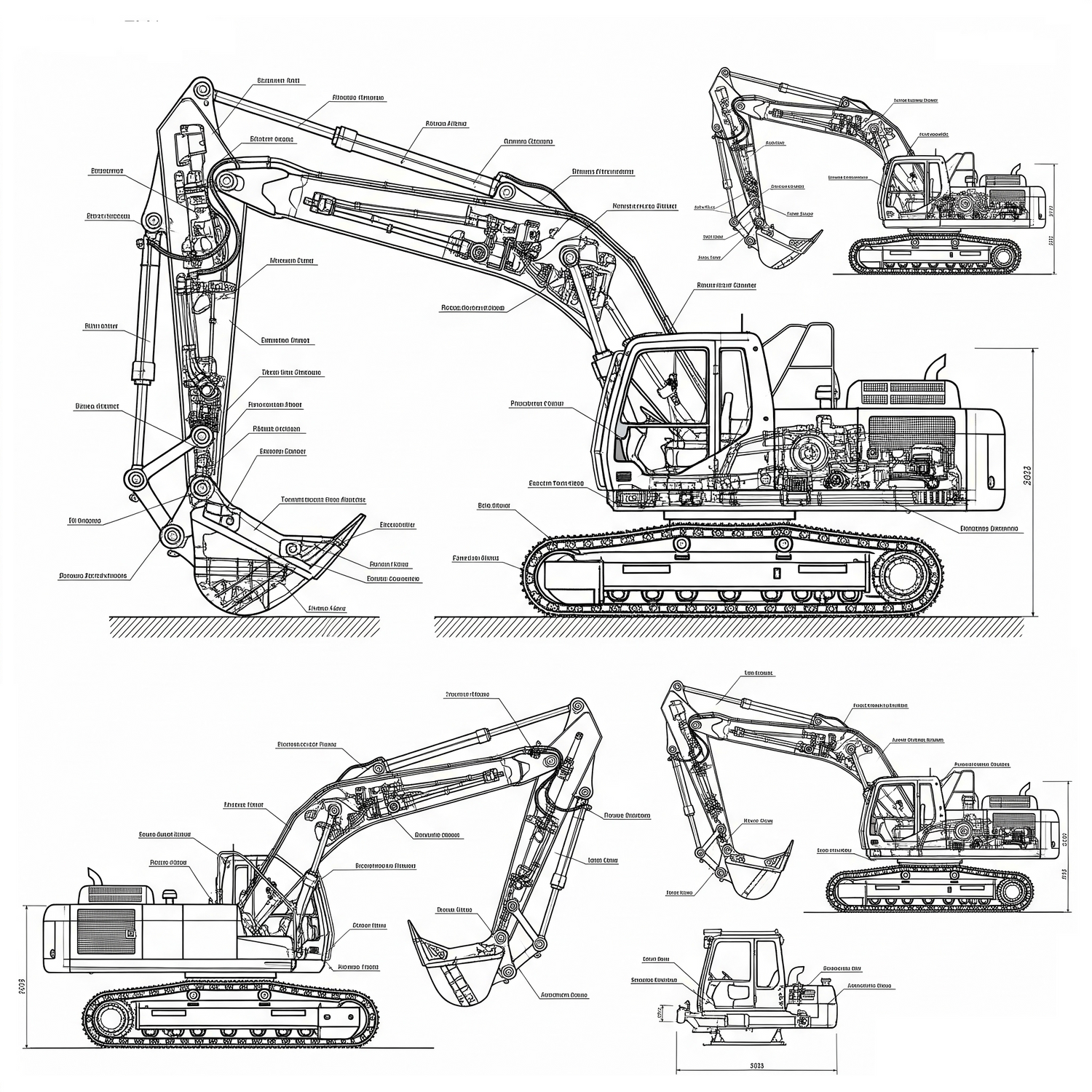John Deere Excavator Diagram – Hydraulic, Engine, and Component Layout