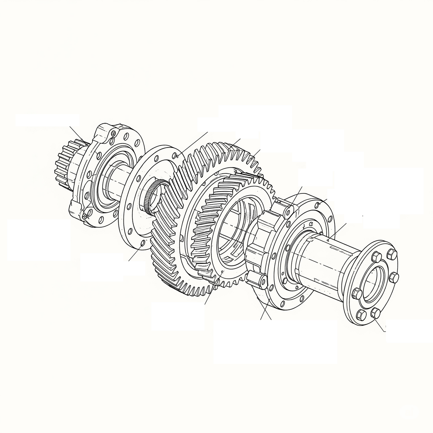 Diagram of the John deere TeamMate Axle