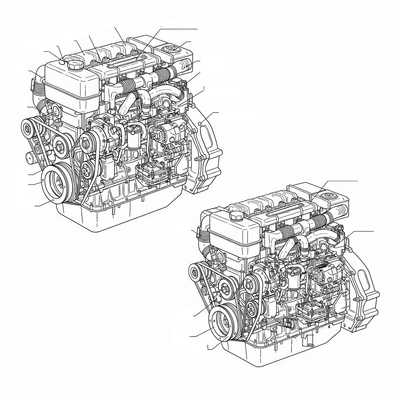 Diagram of the diesel engines