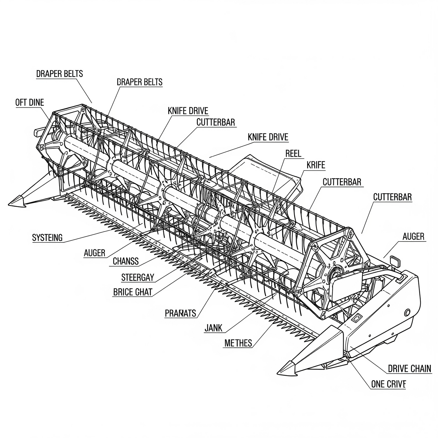 Diagram of the John Deere Draper Platform