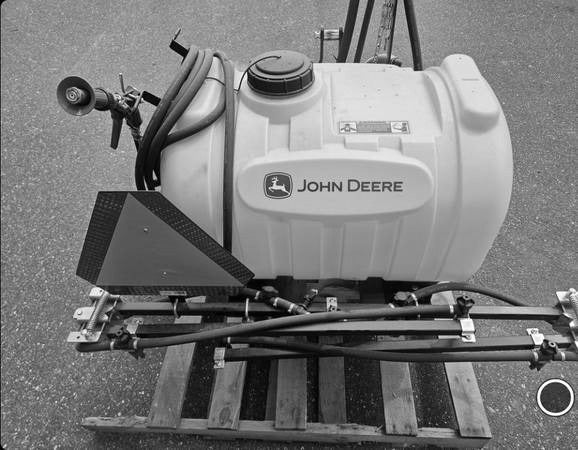 John Deere Gallon Sprayer Black and White 