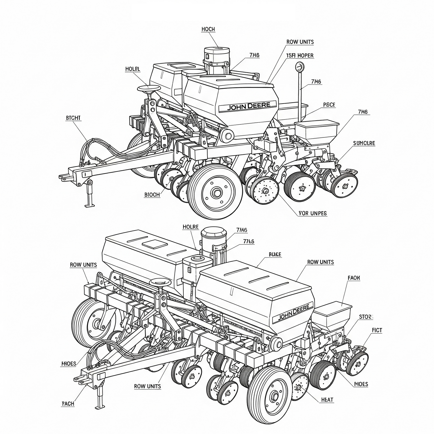 Diagram of the john deere planters