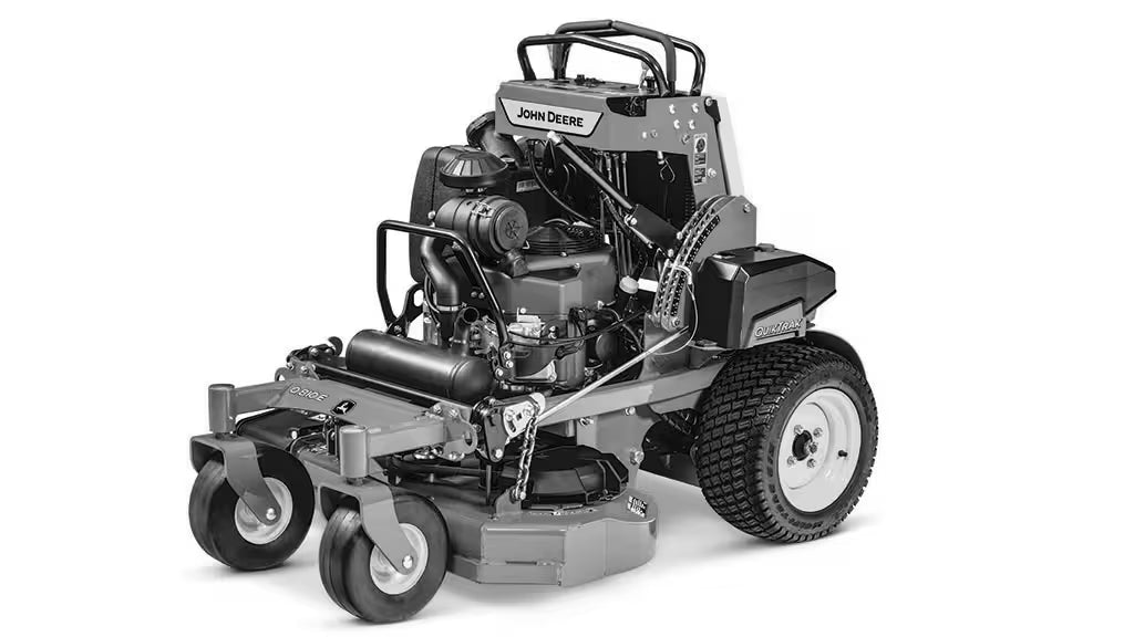 John Deere Quick Trak Black and white In white background