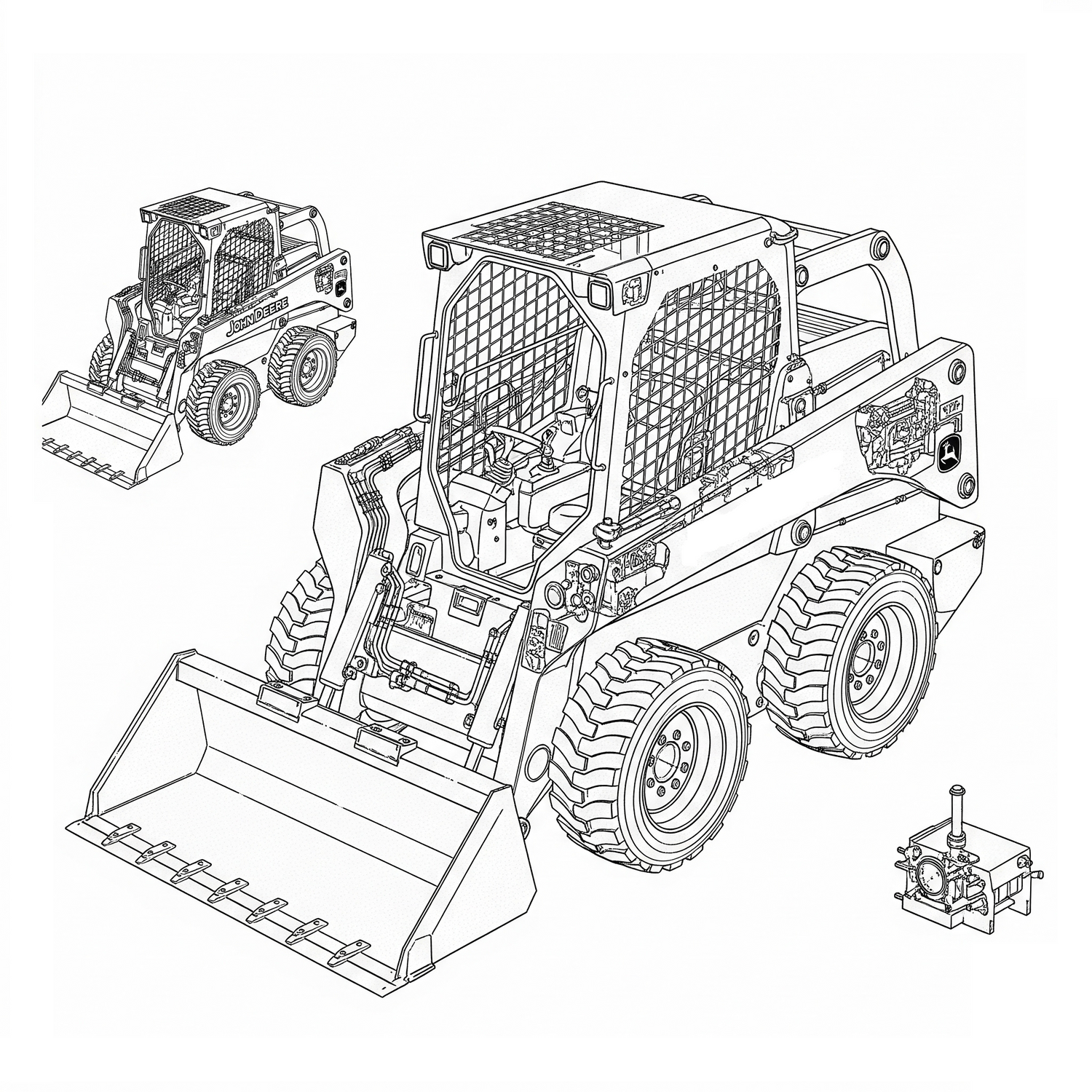Diagram of the john deere skid steers 