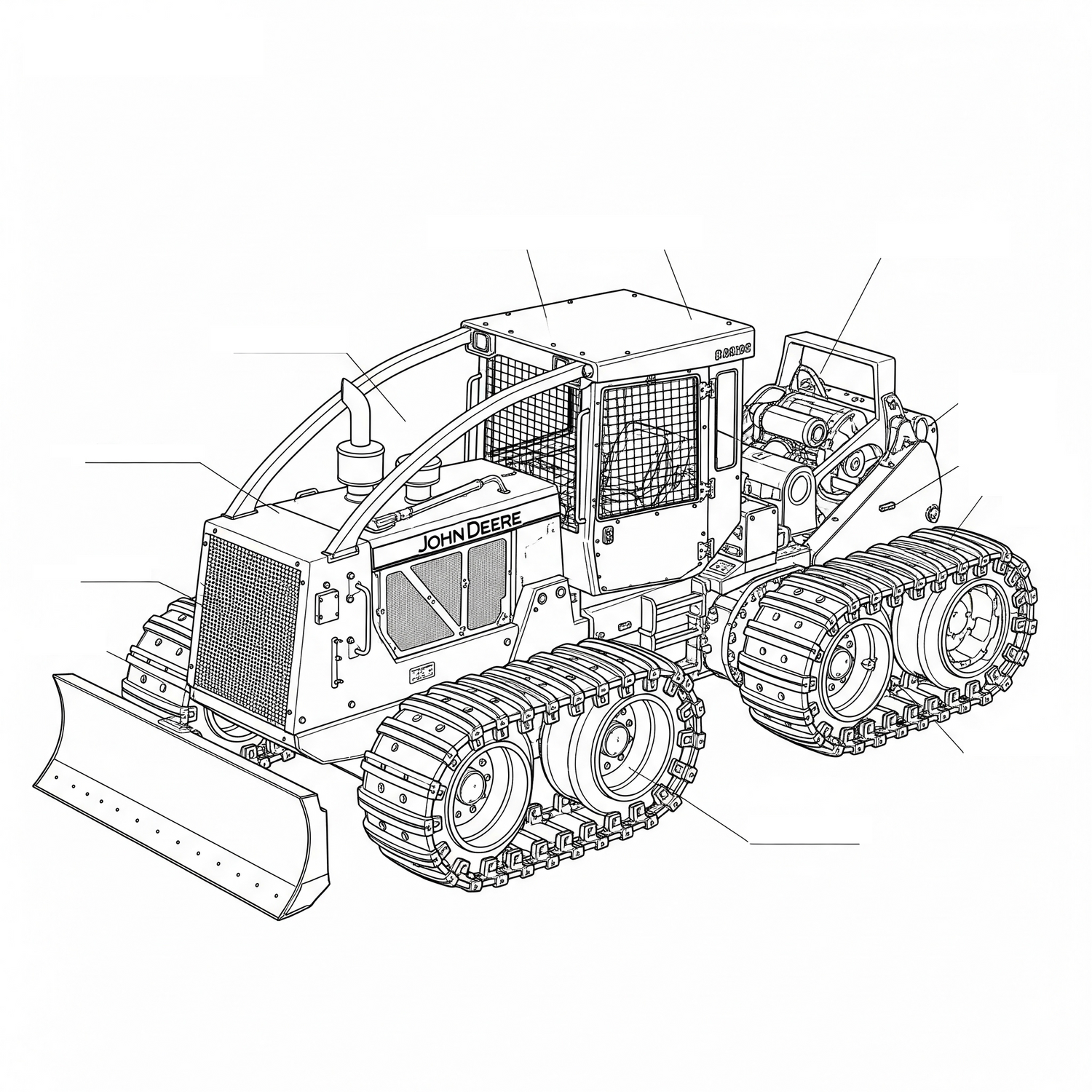 john deere skidder diagram