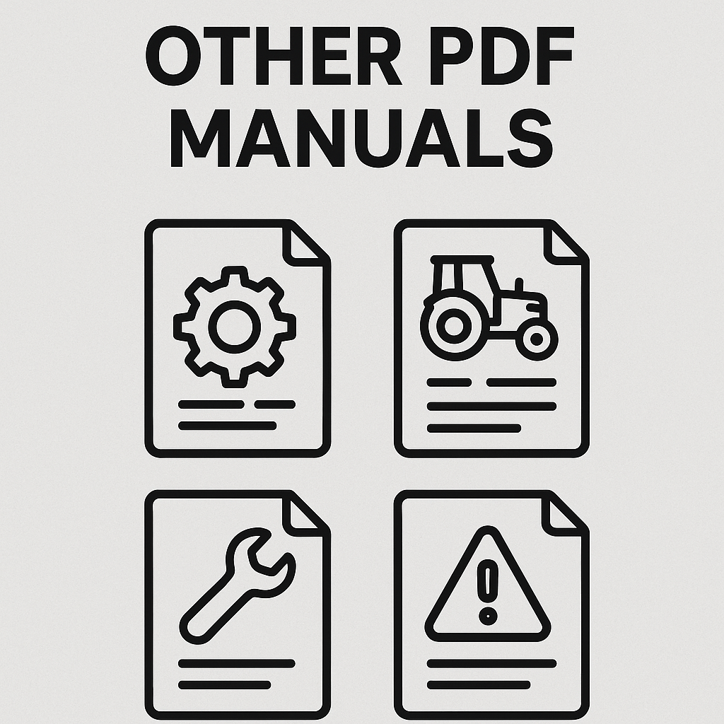 A digital graphic displaying the words "OTHER PDF MANUALS" at the top, with four black line-style icons of PDF documents below.