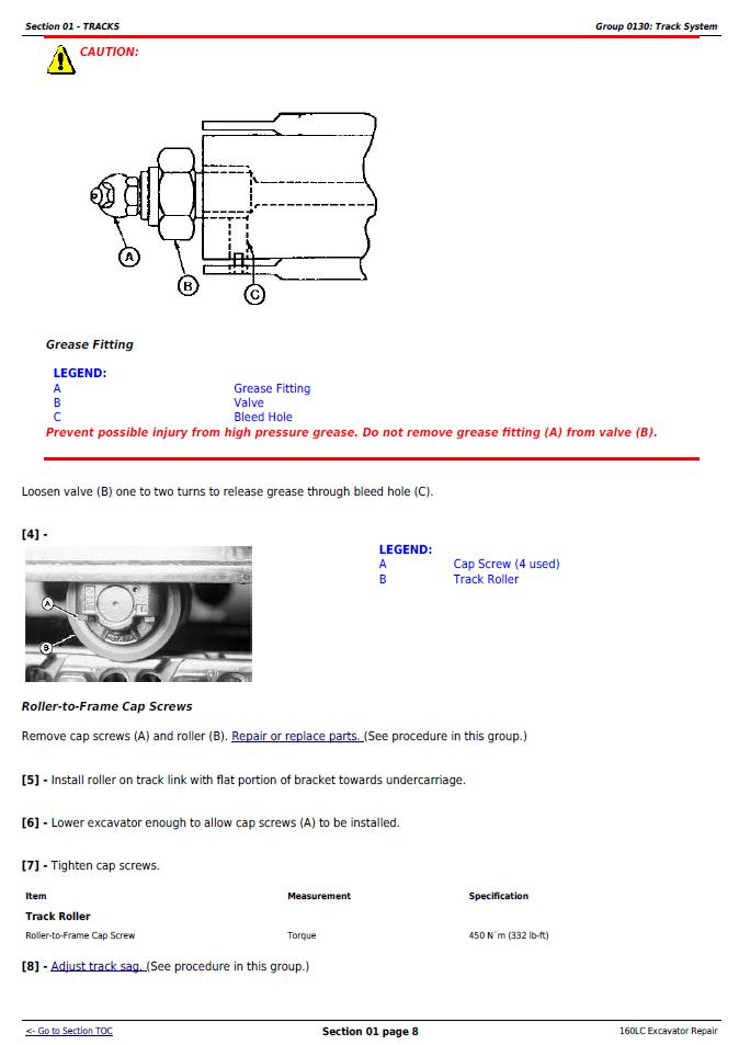 Cover of the John Deere 160LC Excavator Technical Service Repair Manual TM1662 in PDF format showing detailed service and diagnostic procedures.