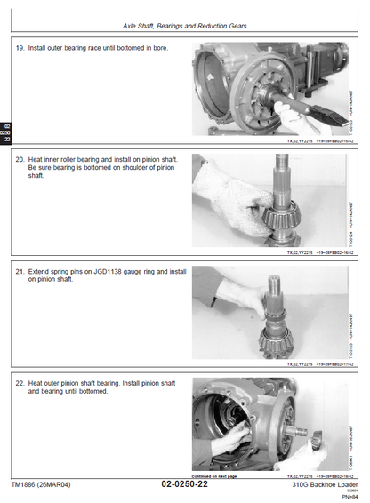 John Deere 310G Backhoe Loader Technical Service Repair Manual TM1886 PDF – Detailed diagnostic, maintenance, and repair guide.