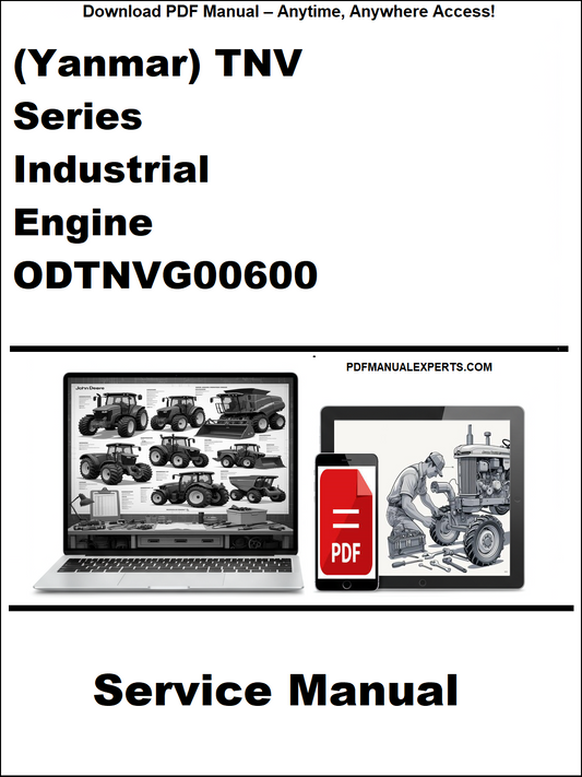 Yanmar TNV Series Industrial Engine ODTNVG00600 service manual on a white background