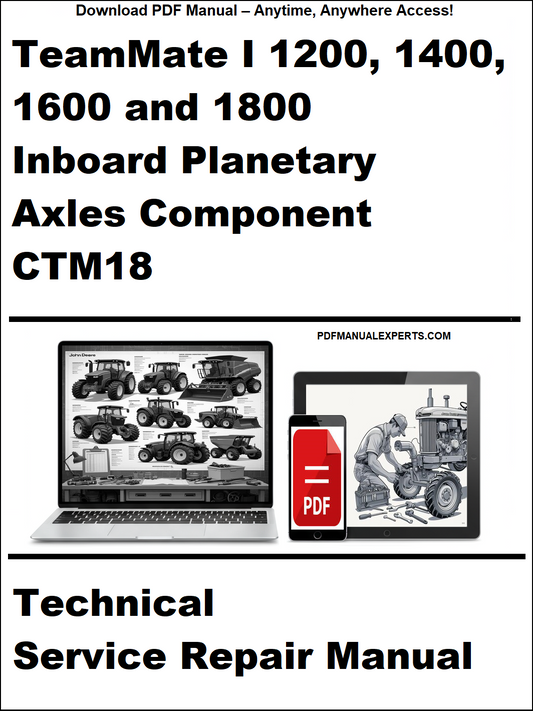 Cover of a technical service repair manual for TeamMate I inboard planetary axles component CTM18.