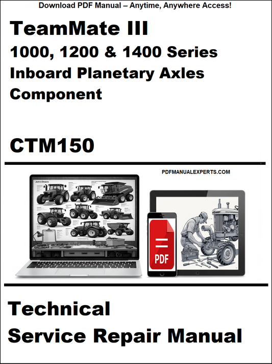 Technical service repair manual for TeamMate III inboard planetary axles component on a white background