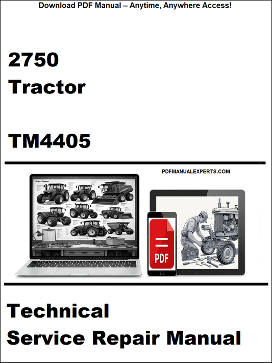 Cover of the John Deere 2750 Tractor Technical Service Repair Manual TM4405 PDF