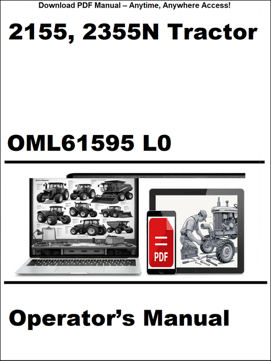John Deere 2155, 2355N Tractor Operator’s Manual OML61595 L0 PDF - Complete Guide