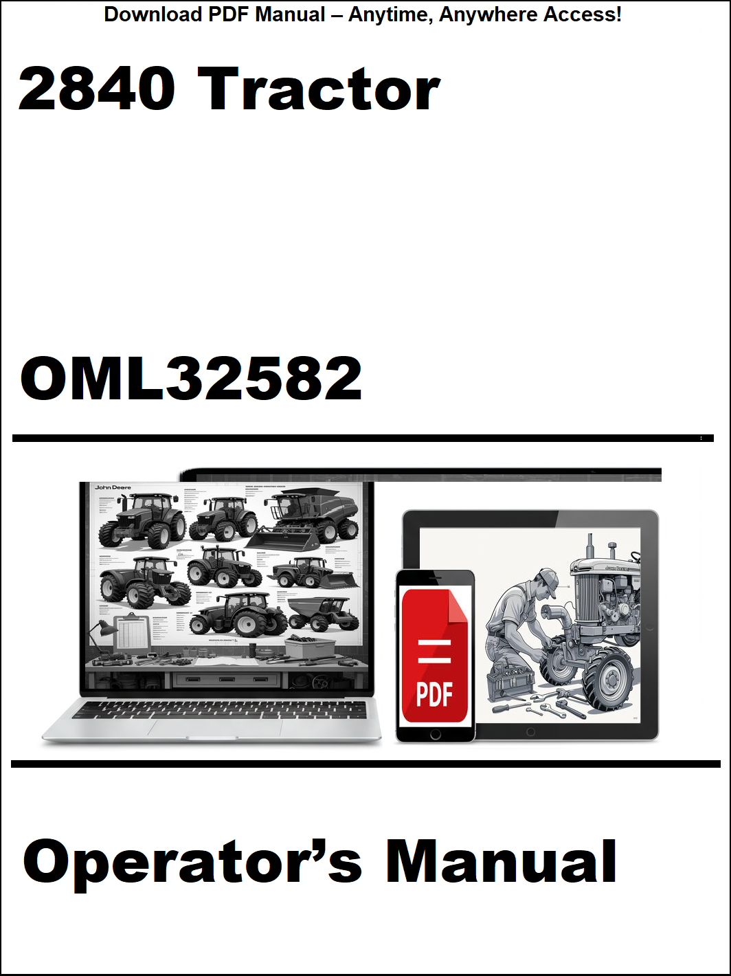John Deere 2840 Tractor Operator’s Manual