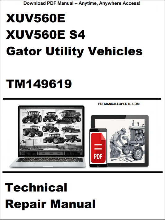 Technical repair manual for Gator Utility Vehicles on a white background