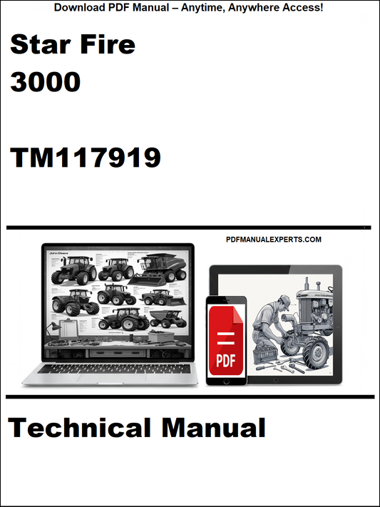 Cover of a technical manual for Star Fire 3000 with a laptop and toolbox graphic.