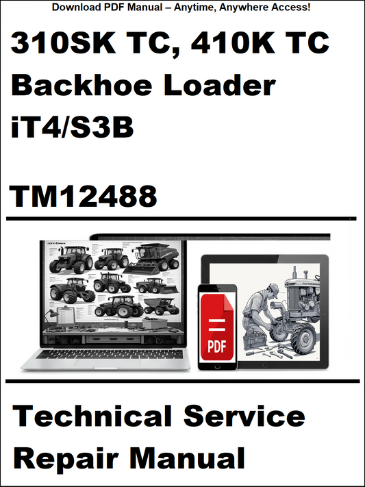 John Deere 310SK TC, 410K TC Backhoe Loader iT4/S3B Technical Service Repair Manual