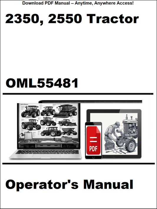 John Deere 2350, 2550 Tractor Operator’s Manual