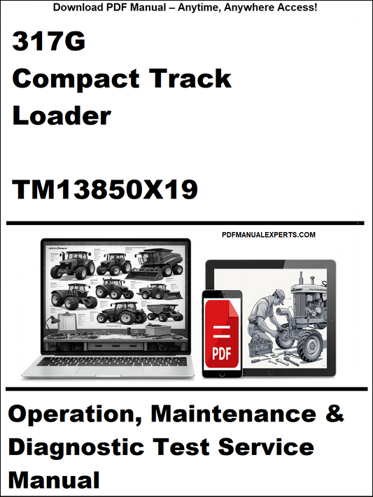 Manual cover for 317G Compact Track Loader with technical illustrations and text.
