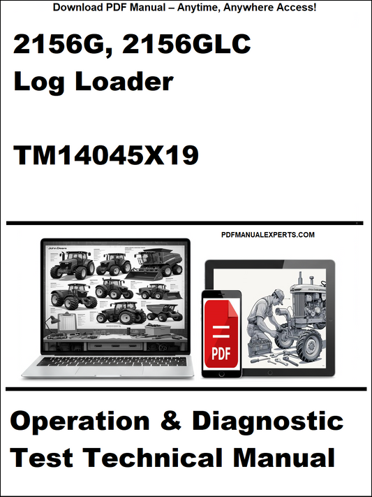 Manual cover for 2156G and 2156GLC Log Loader operation and diagnostic test technical manual.
