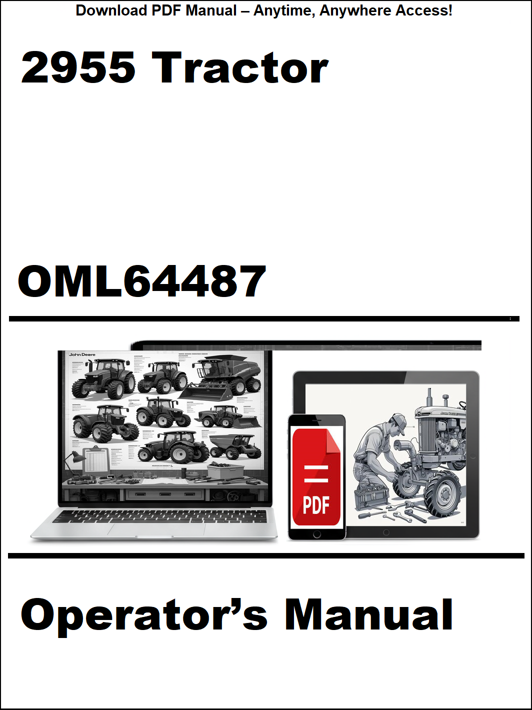 John Deere 2955 Tractor Operator’s Manual