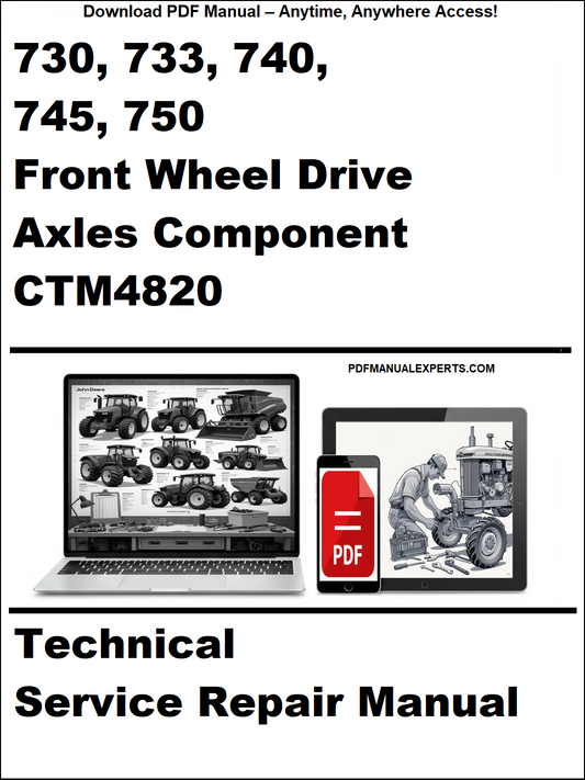 Technical service repair manual for front wheel drive axles component CTM4820 on a white background
